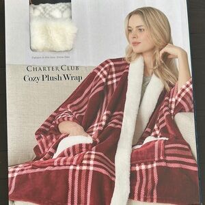 Charter Club White Cozy Plush Wrap